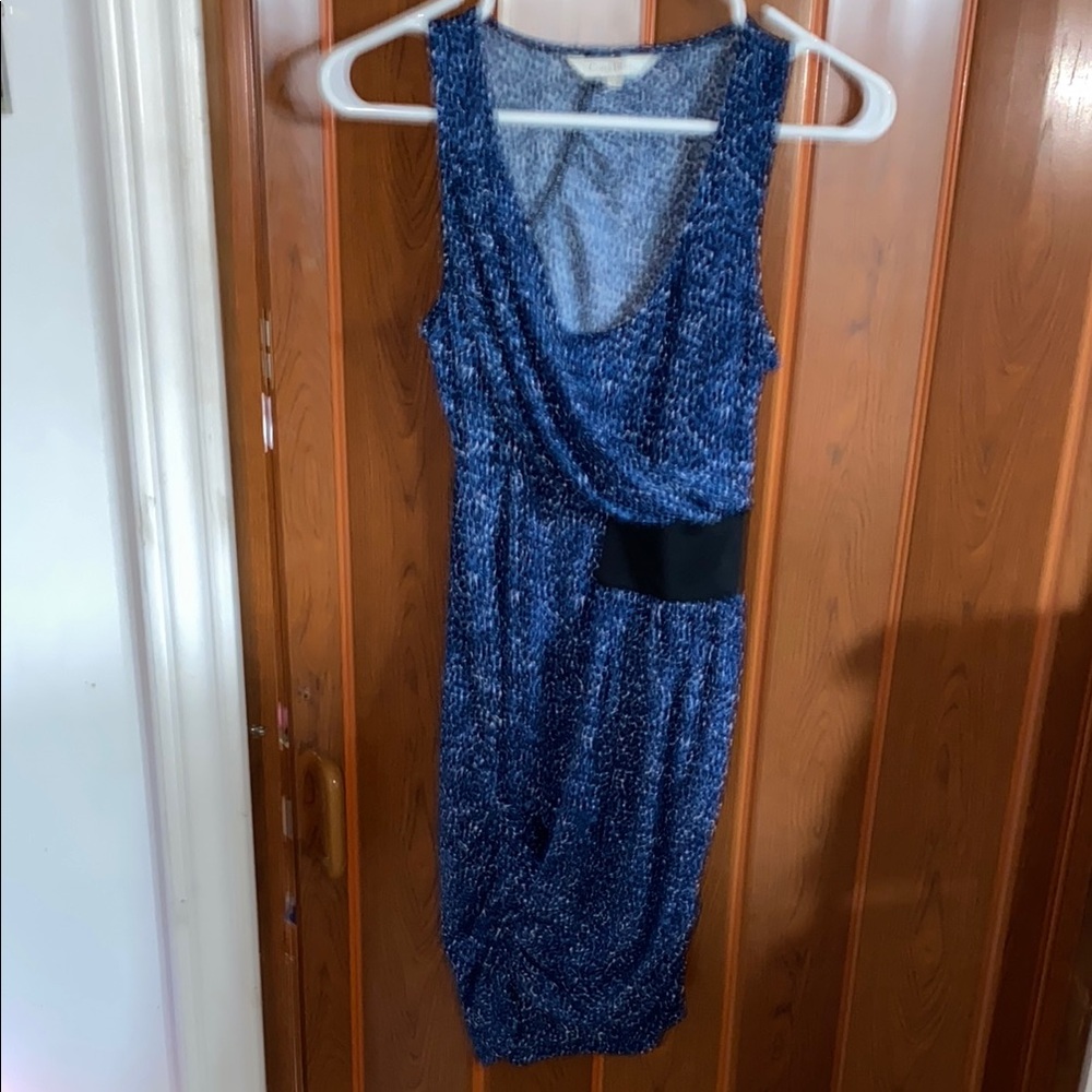 Vintage Elegant Blue Sleeveless Dress